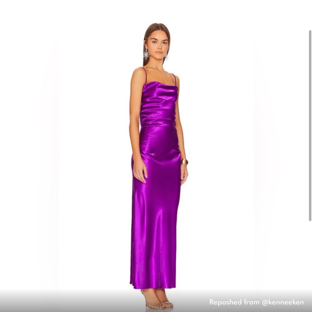 Superdown purple satin dress